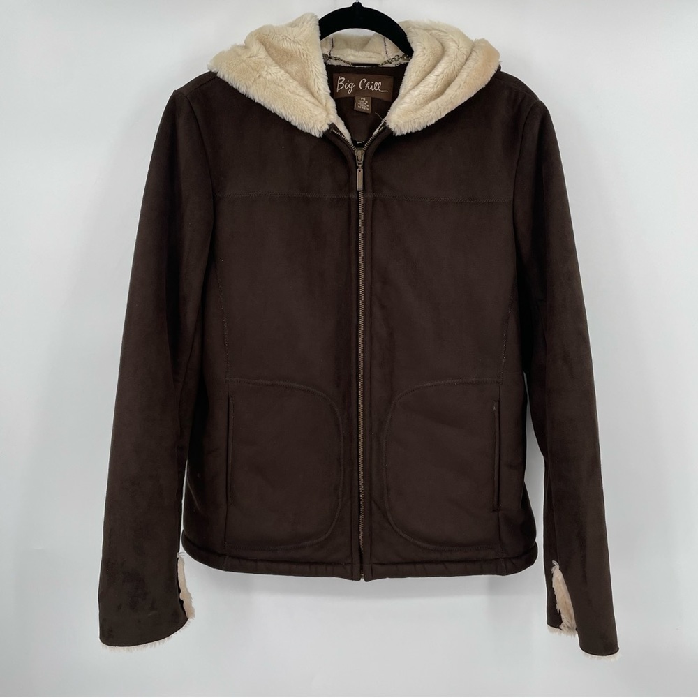 Big Chill Brown Faux Suede Coat